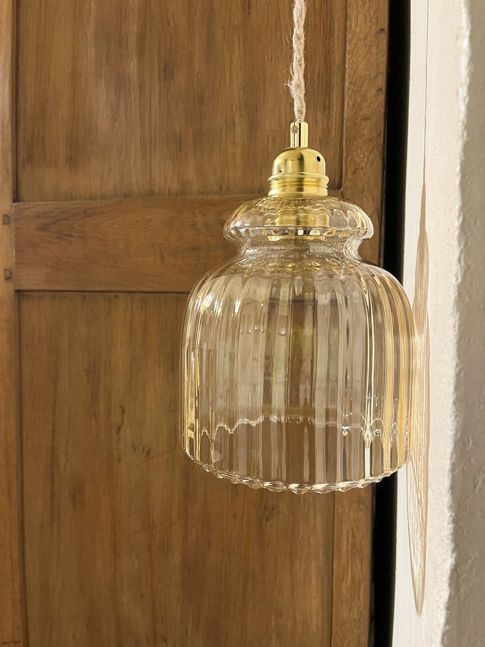 Emmanuelle - Globe en verre pour lampe vintage personnalisée sur mesure - lesmimieres