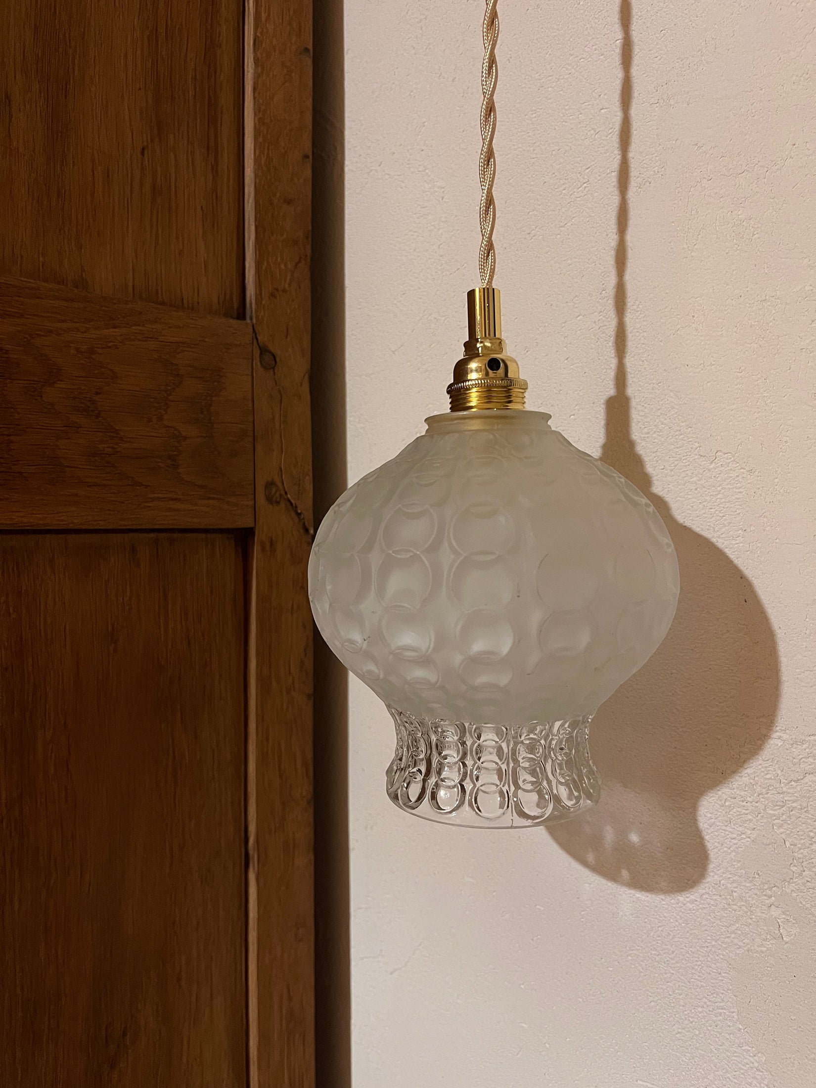 Isidore - Globe en verre pour lampe baladeuse vintage personnalisée sur mesure - lesmimieres