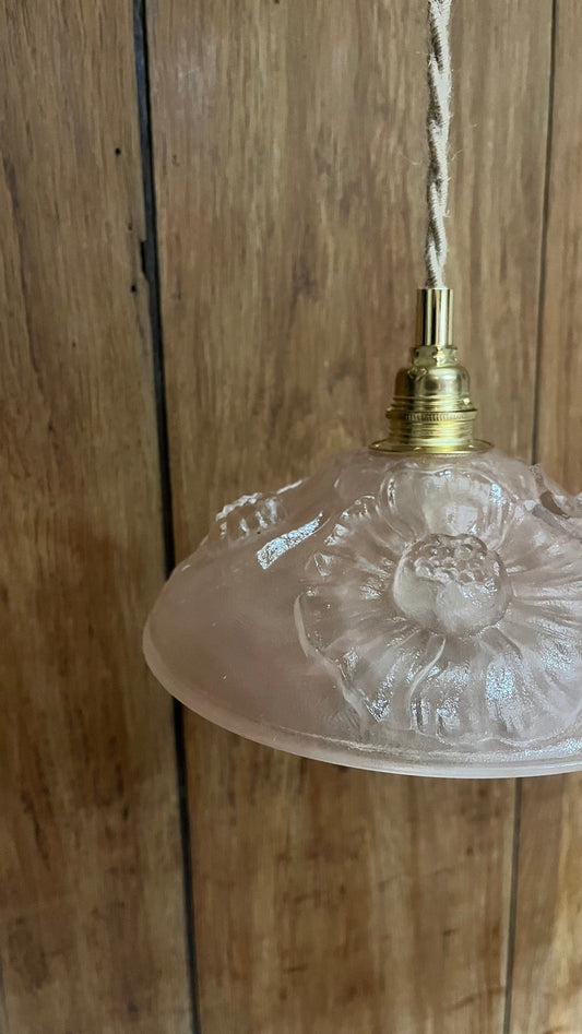 Dahlia - Globe en verre pour lampe vintage personnalisée sur mesure - lesmimieres