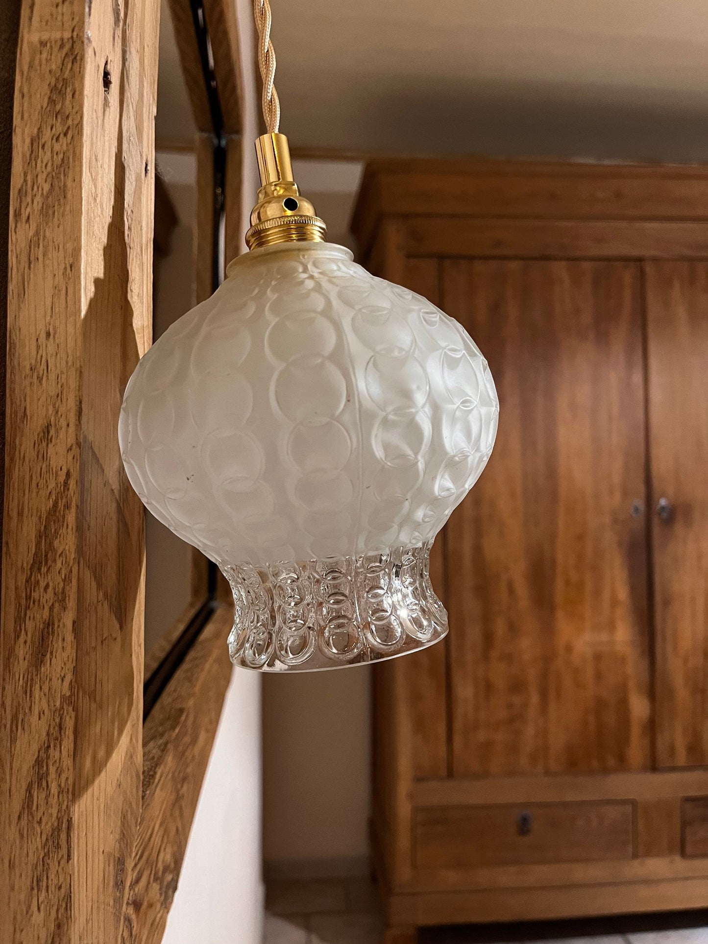 Isidore - Globe en verre pour lampe baladeuse vintage personnalisée sur mesure - lesmimieres