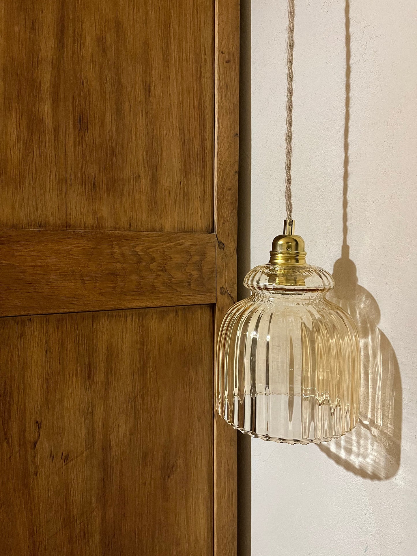 Emmanuelle - Globe en verre pour lampe vintage personnalisée sur mesure - lesmimieres