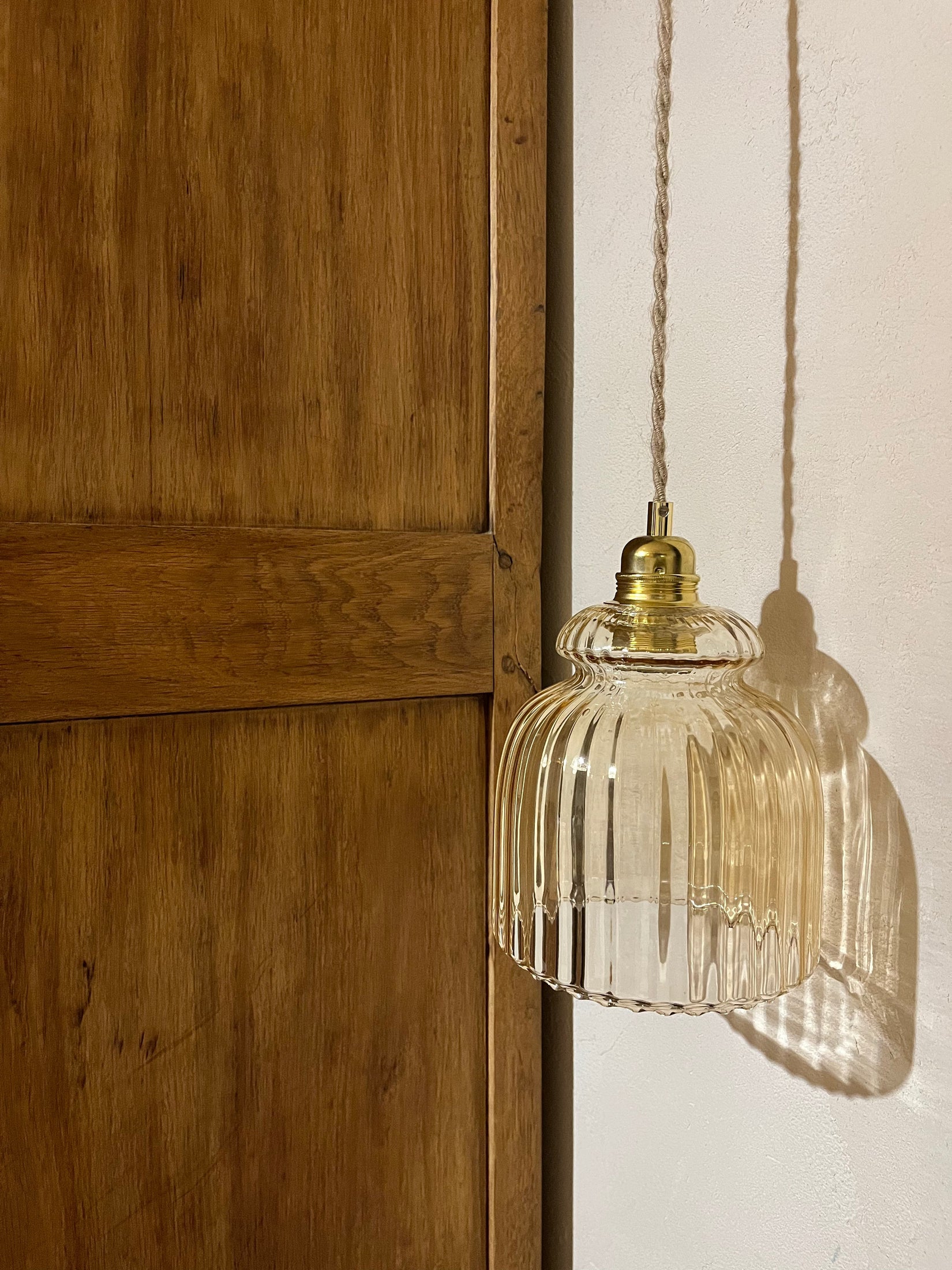 Emmanuelle - Globe en verre pour lampe vintage personnalisée sur mesure - lesmimieres