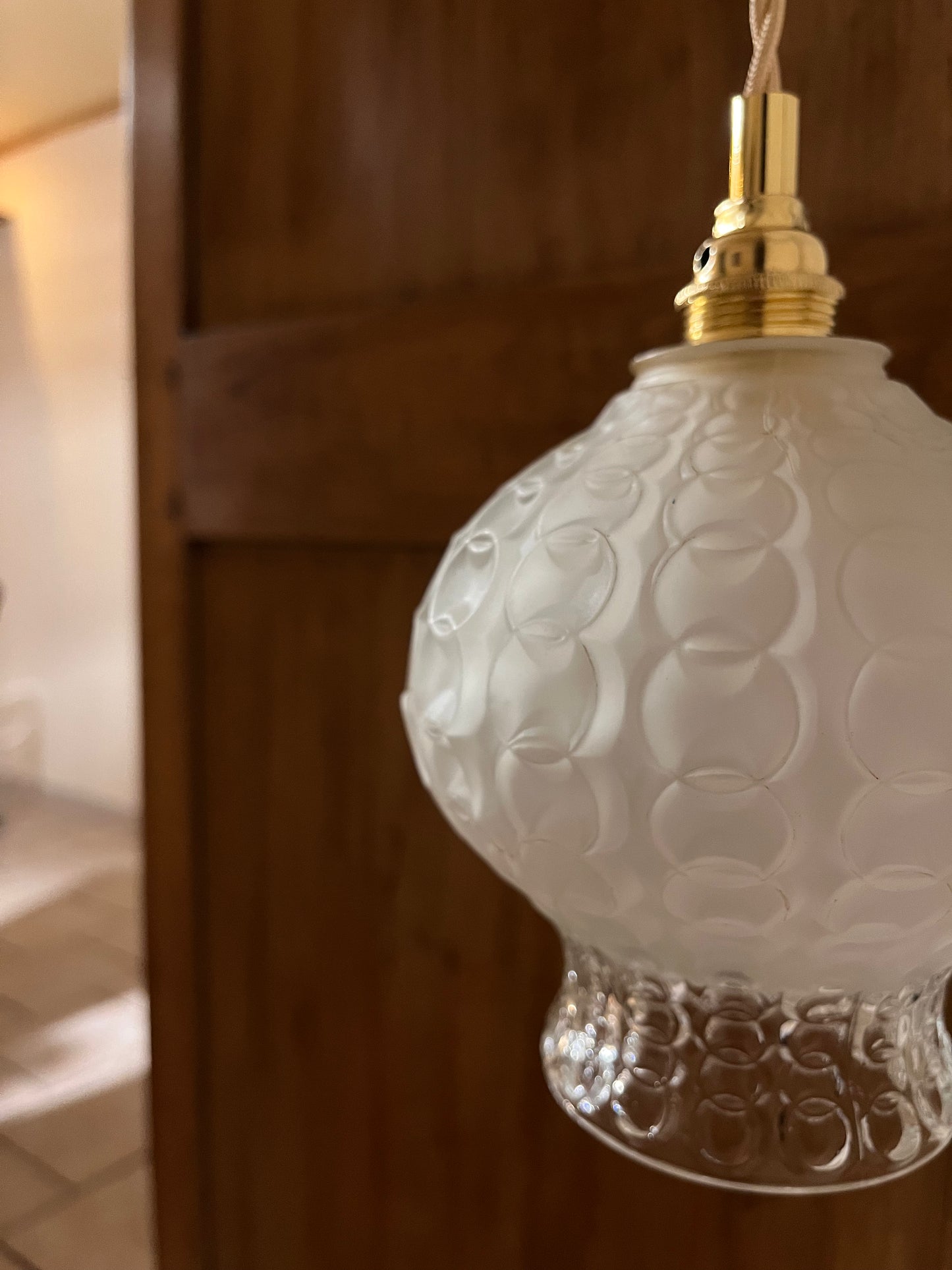 Isidore - Globe en verre pour lampe baladeuse vintage personnalisée sur mesure - lesmimieres