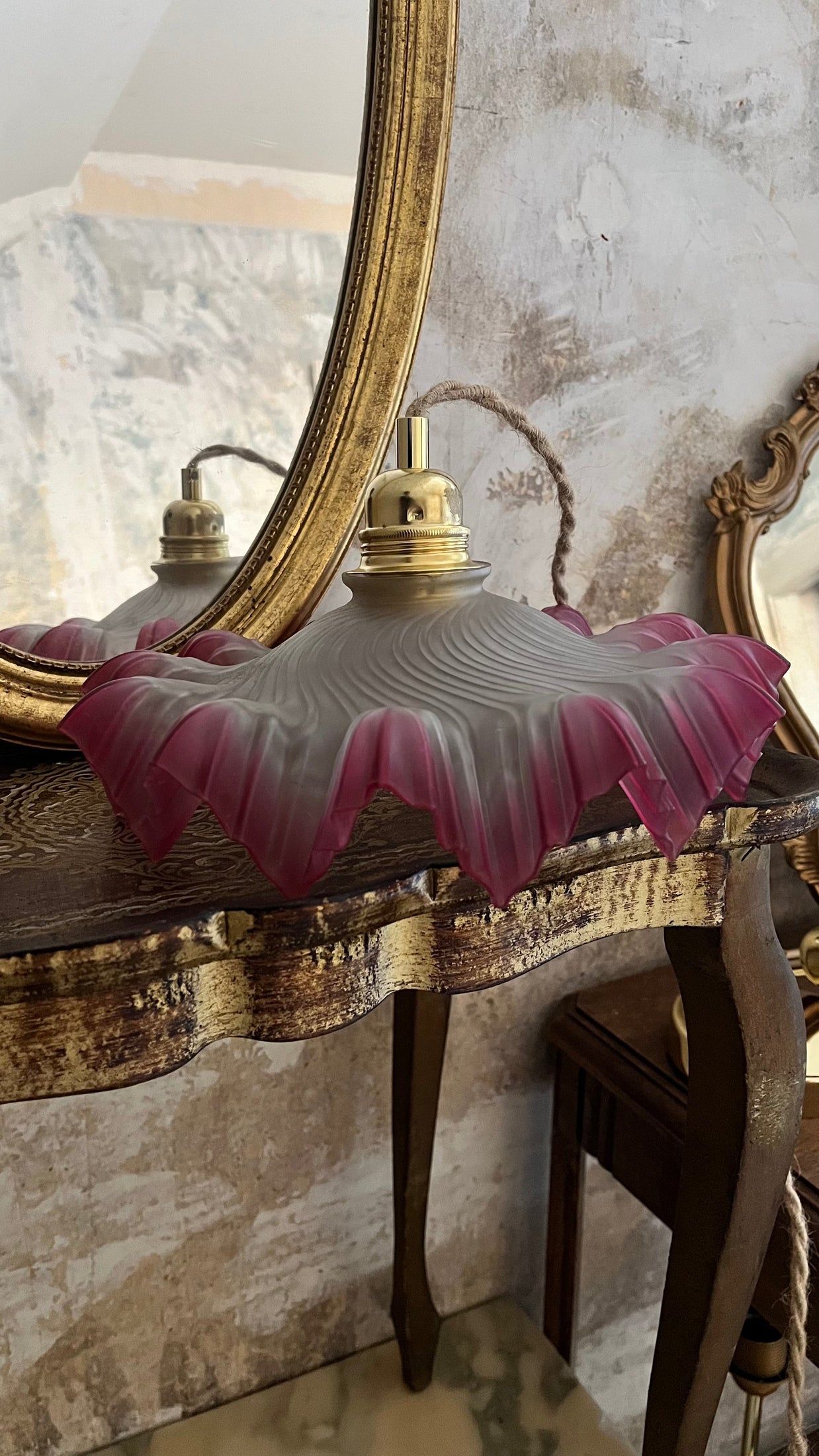 Edith - Globe en verre pour lampe vintage personnalisée sur mesure - lesmimieres