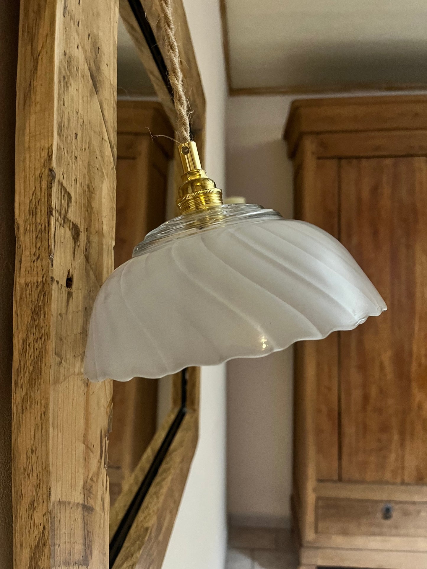 Géraldine- Globe en verre pour lampe vintage personnalisée sur mesure - lesmimieres