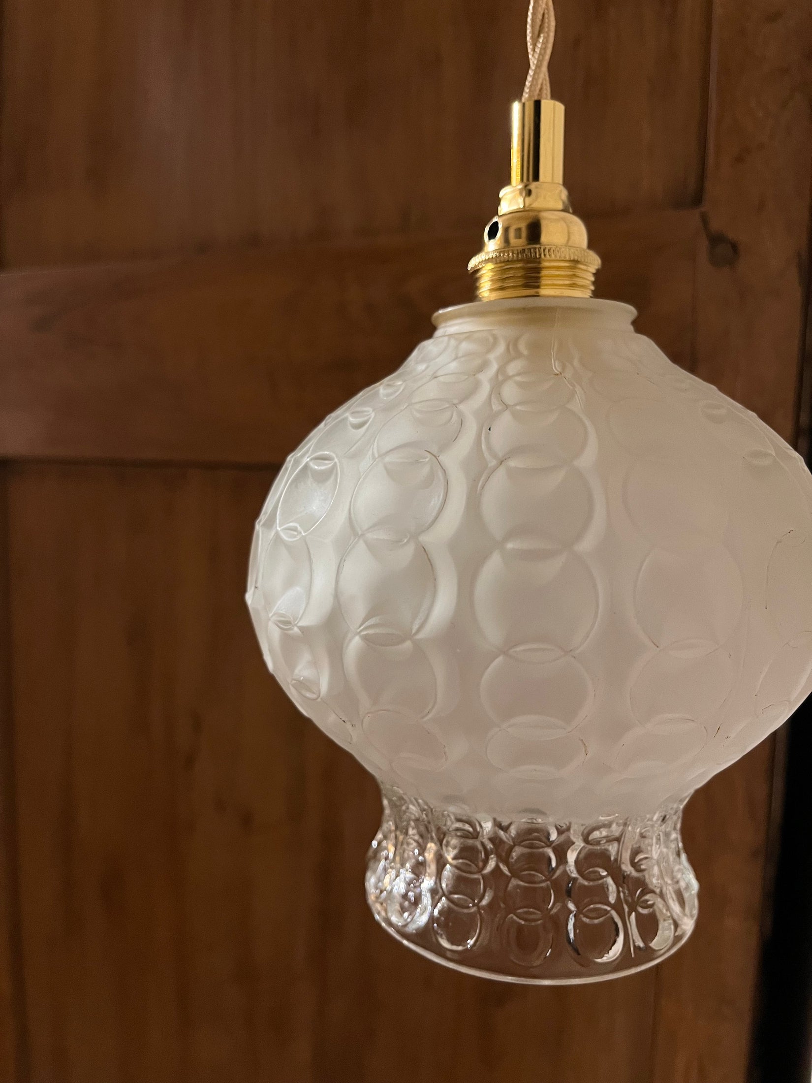 Isidore - Globe en verre pour lampe baladeuse vintage personnalisée sur mesure - lesmimieres