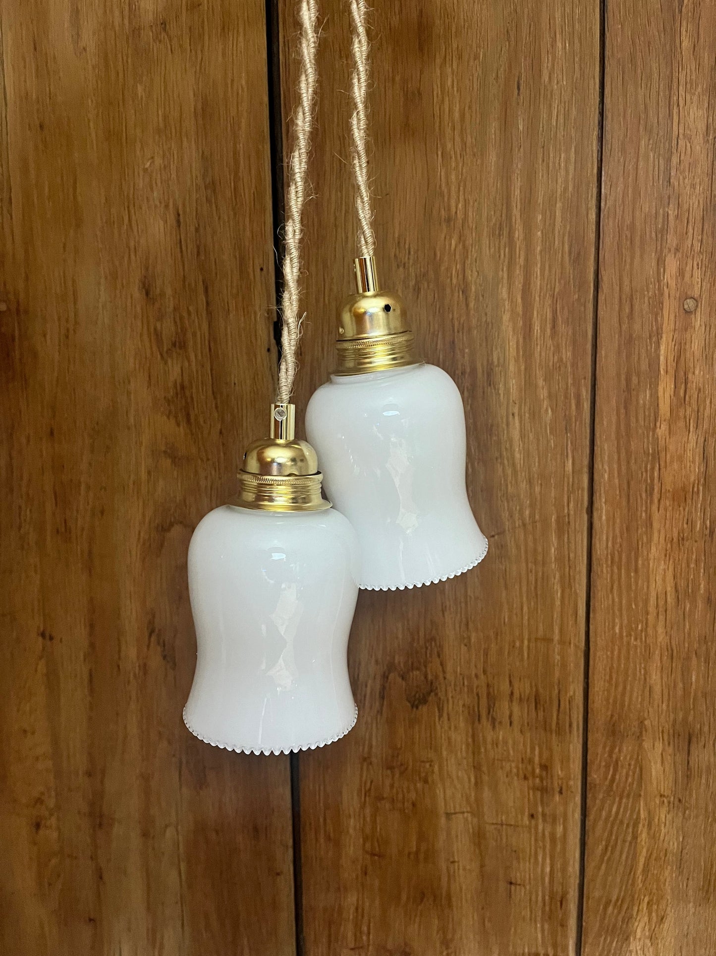 Tulipe en verre opaline les mimieres