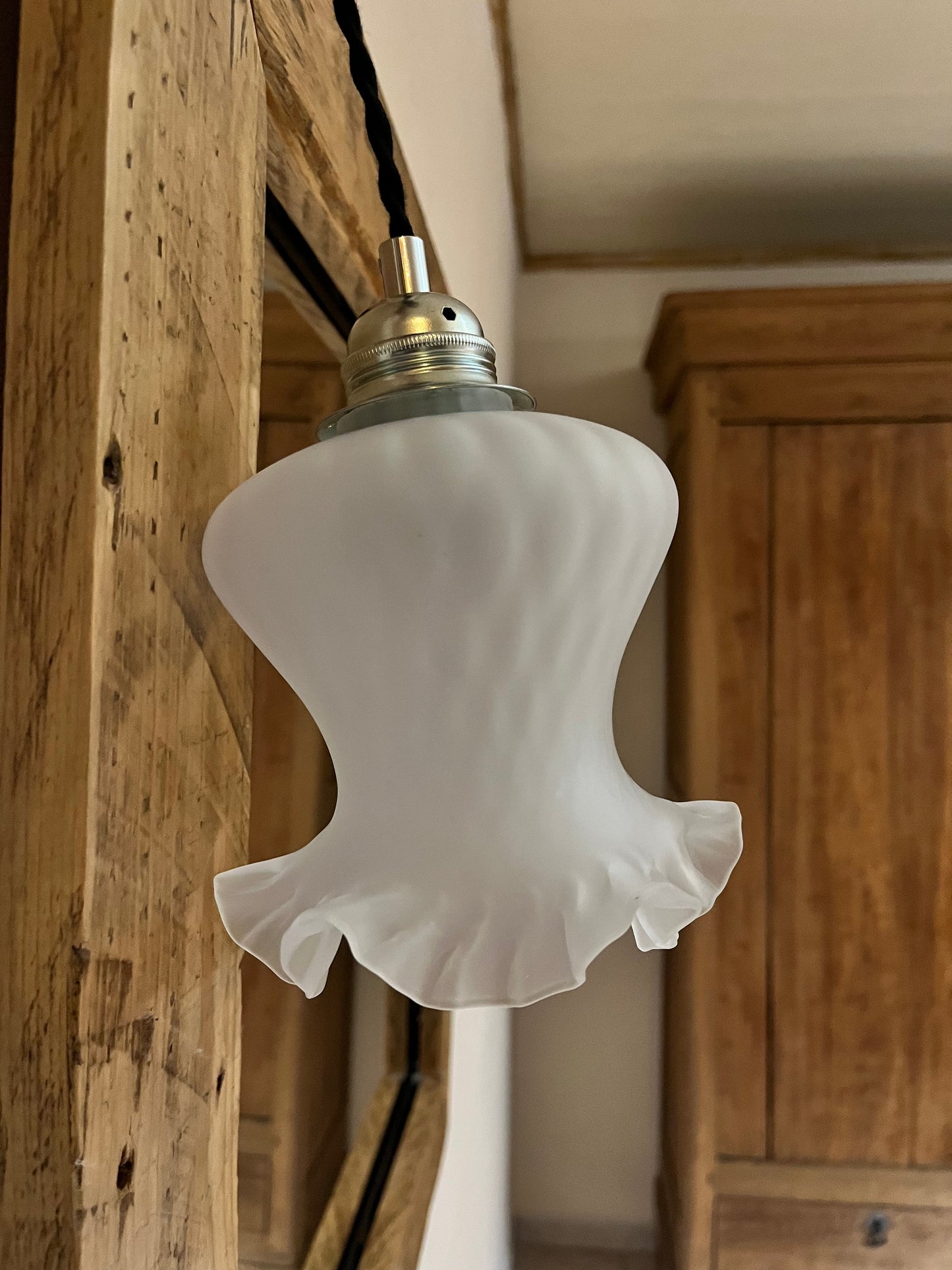 Bénédicte - Globe en verre pour lampe vintage personnalisée sur mesure - lesmimieres