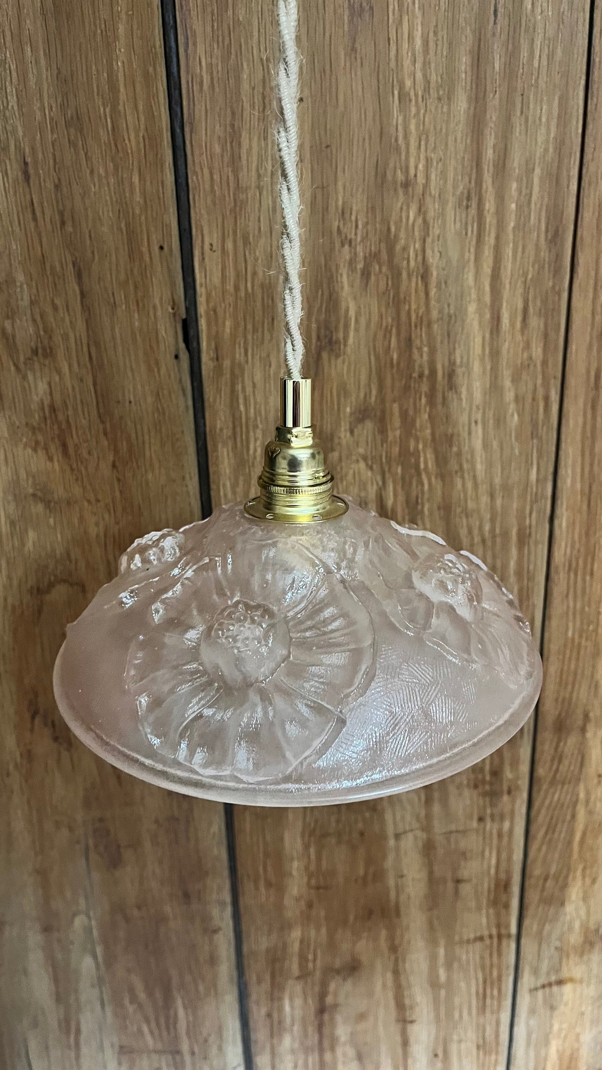 Dahlia - Globe en verre pour lampe vintage personnalisée sur mesure - lesmimieres