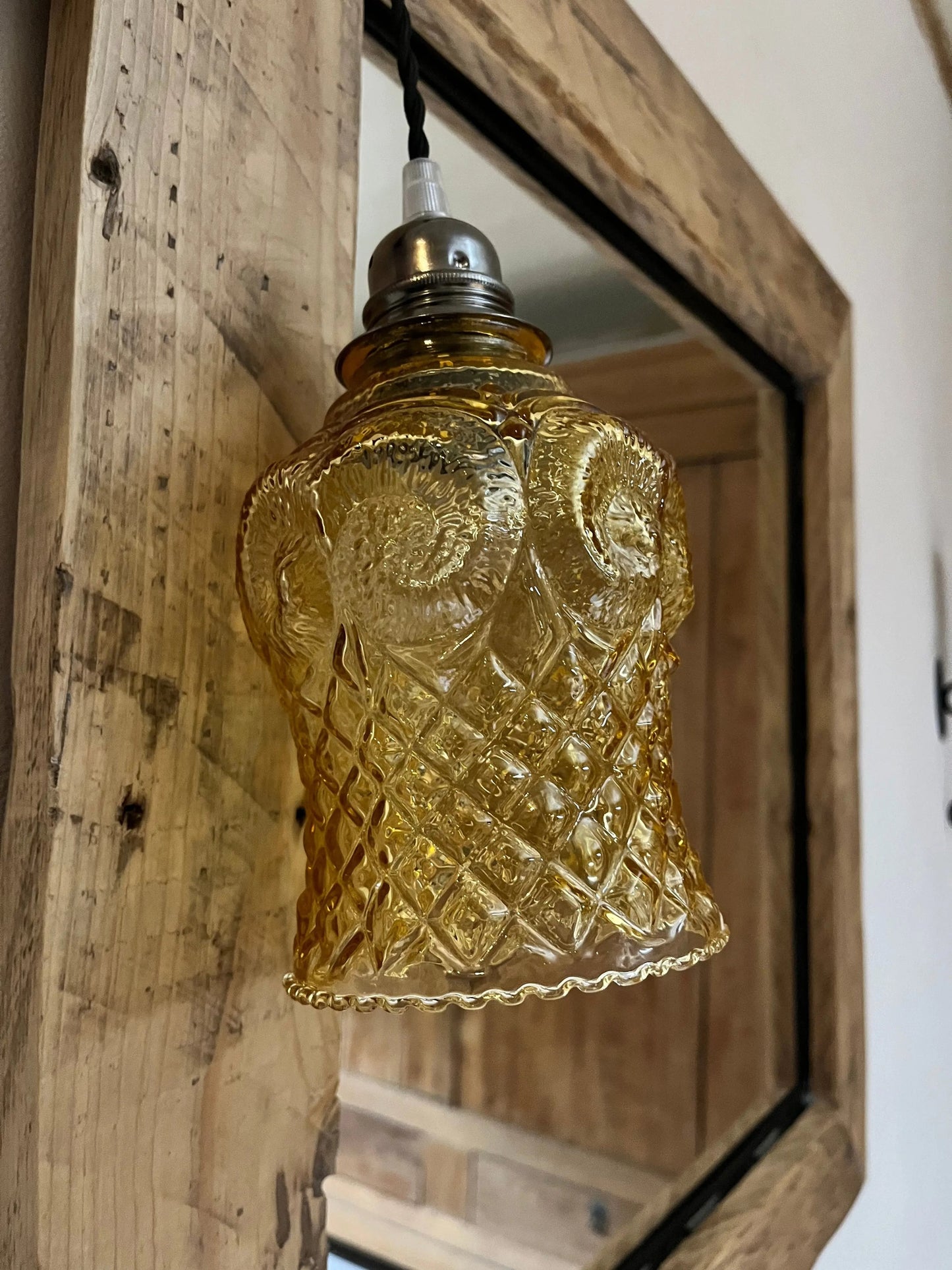 Claudine - Globe en verre pour lampe vintage personnalisée sur mesure - lesmimieres