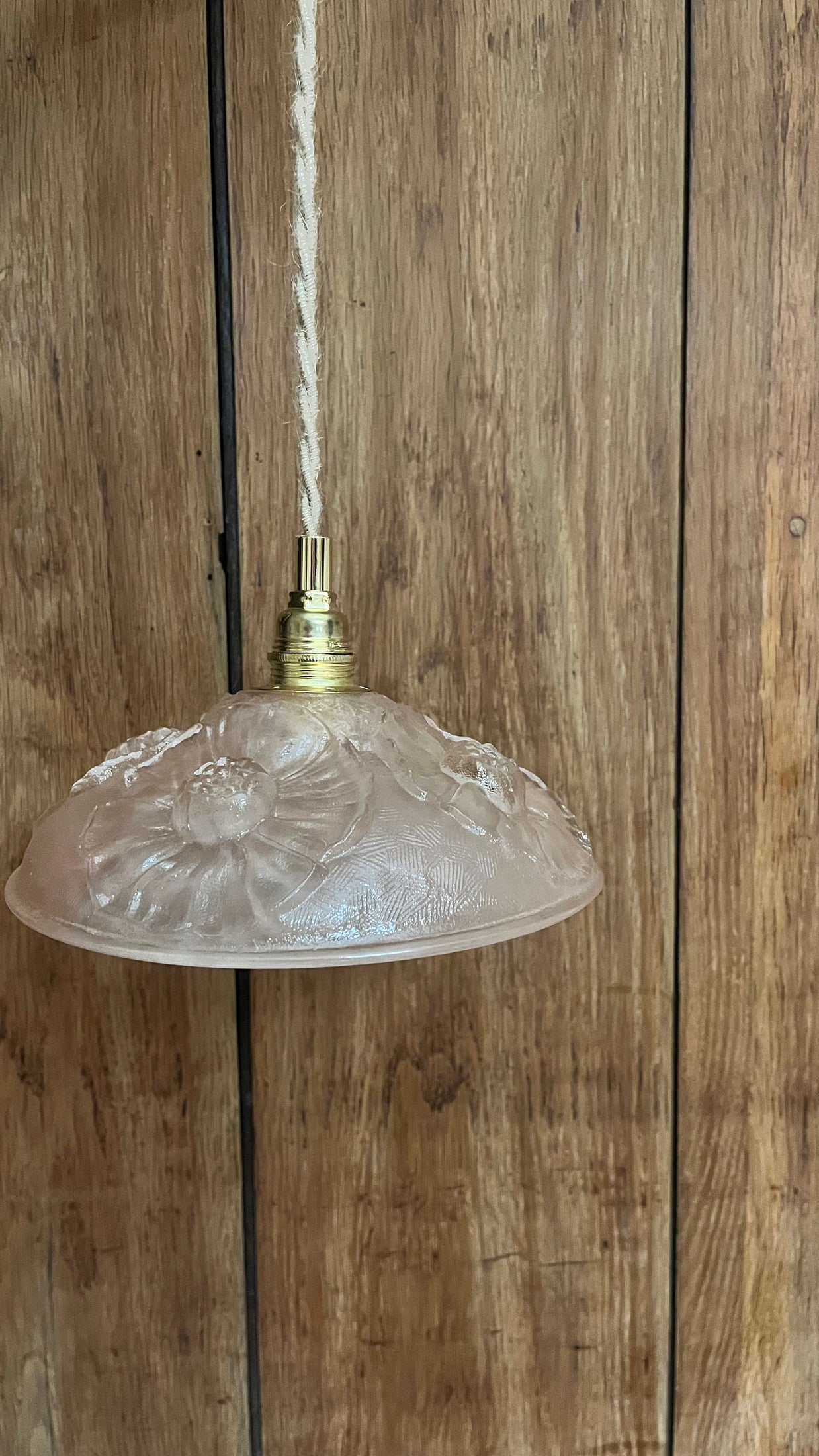 Dahlia - Globe en verre pour lampe vintage personnalisée sur mesure - lesmimieres