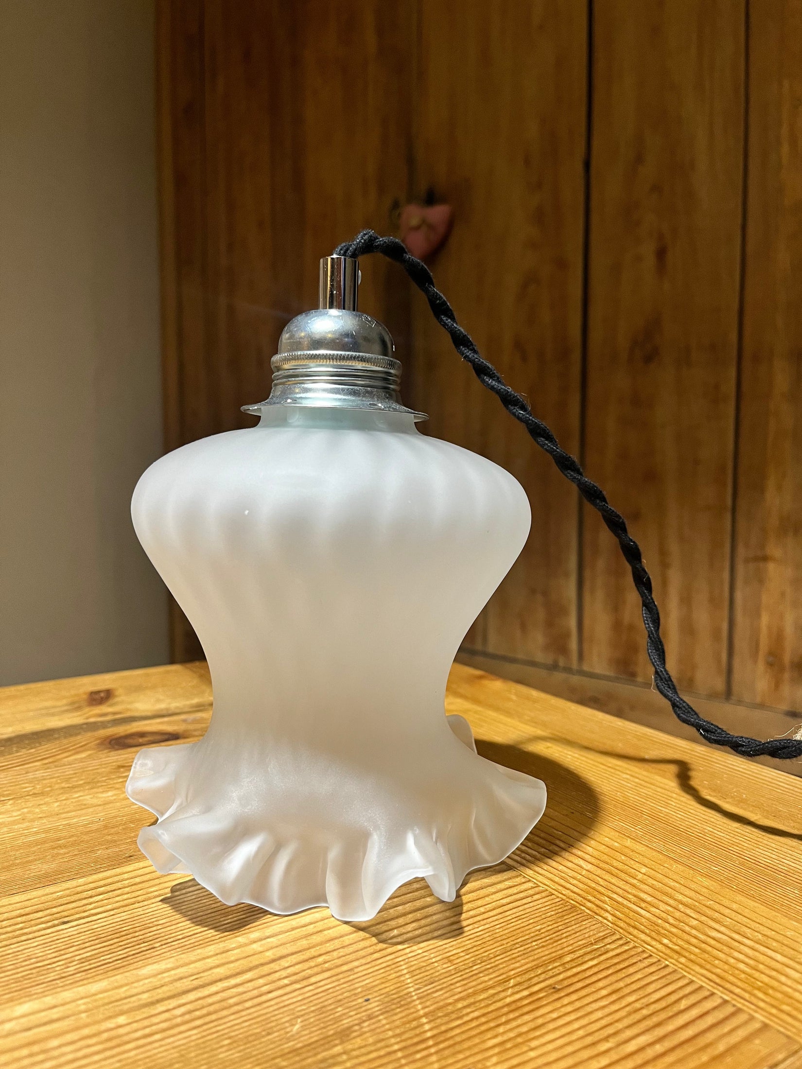 Bénédicte - Globe en verre pour lampe vintage personnalisée sur mesure - lesmimieres