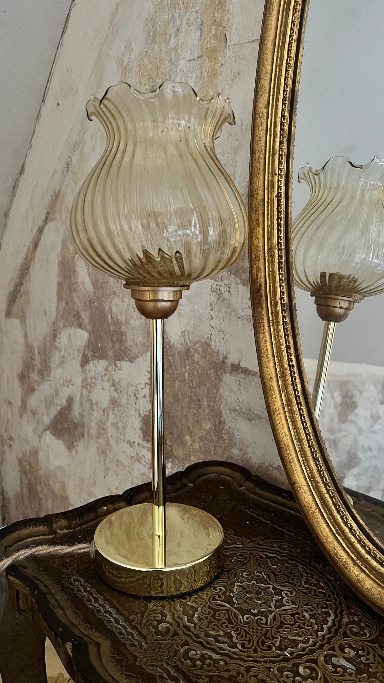 Gladys - Globe en verre pour lampe vintage personnalisée sur mesure - lesmimieres