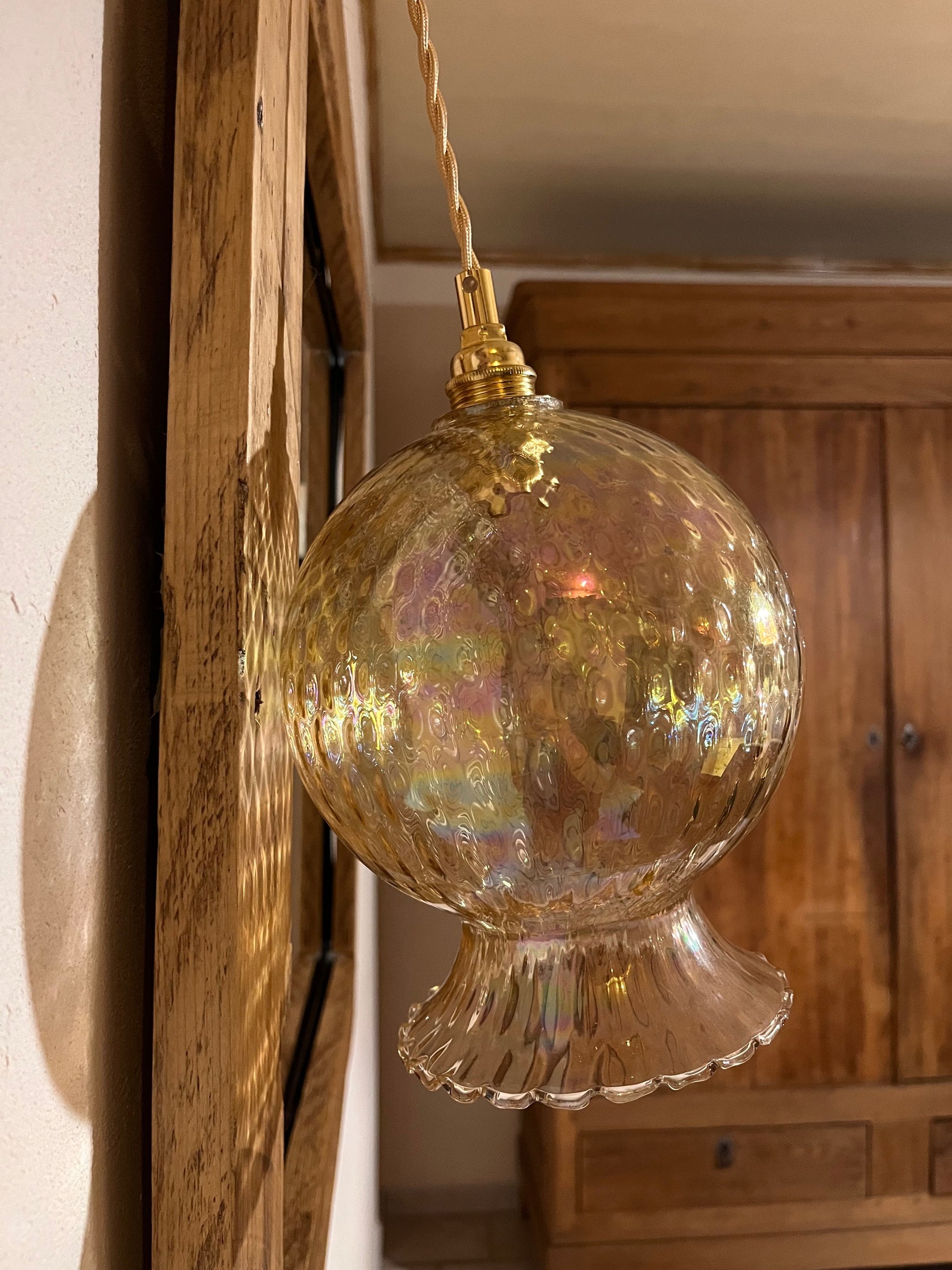 Donna - Globe en verre pour lampe vintage personnalisée sur mesure - lesmimieres