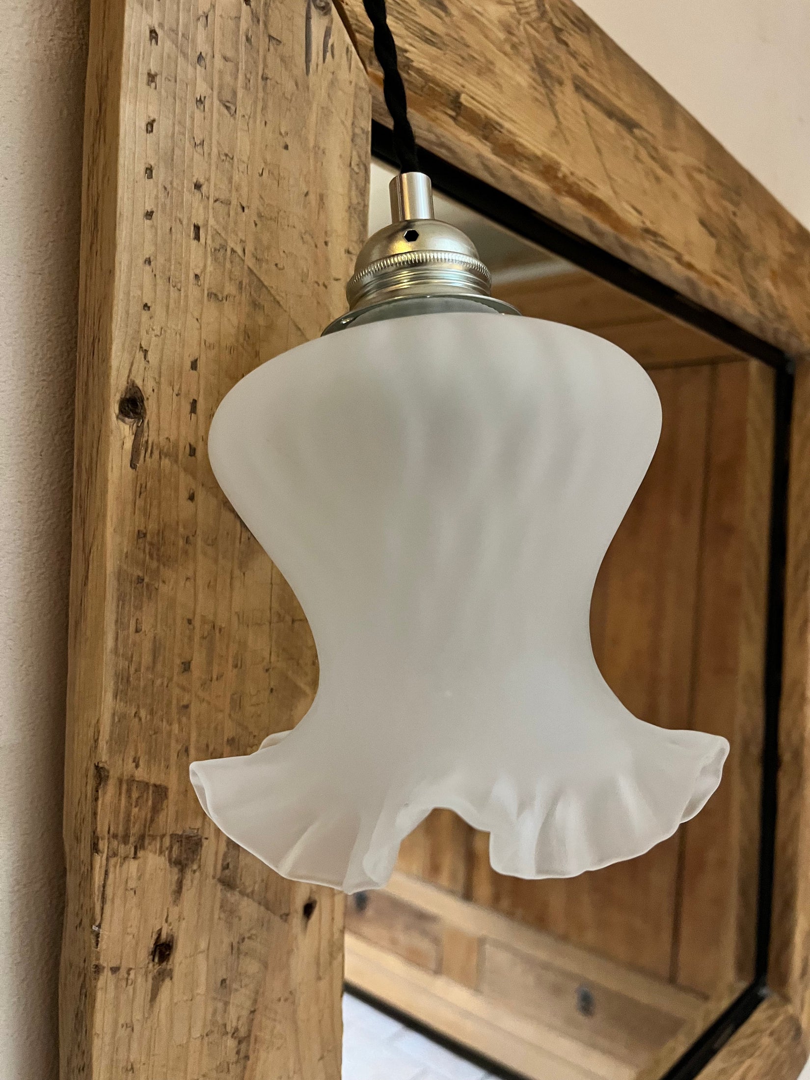 Bénédicte - Globe en verre pour lampe vintage personnalisée sur mesure - lesmimieres