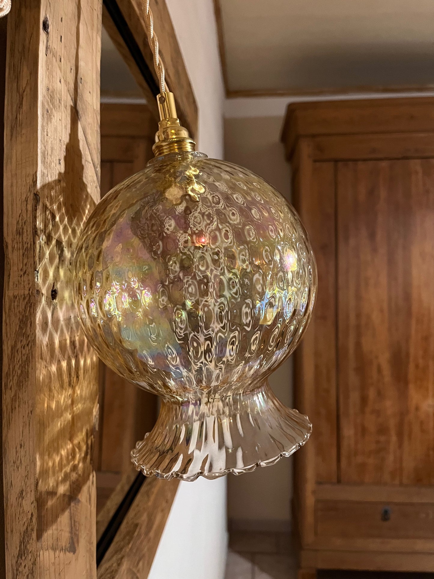 Donna - Globe en verre pour lampe vintage personnalisée sur mesure - lesmimieres
