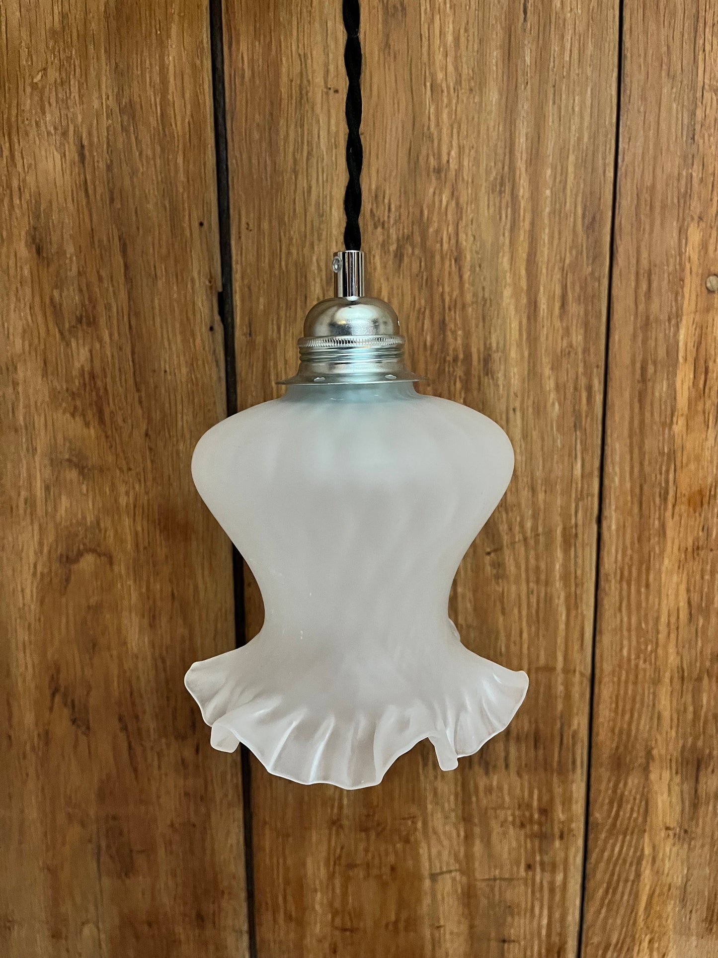 Bénédicte - Globe en verre pour lampe vintage personnalisée sur mesure - lesmimieres