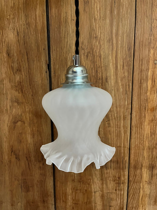 Bénédicte - Globe en verre pour lampe vintage personnalisée sur mesure - lesmimieres